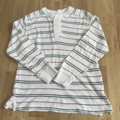 ストライプ 長袖カットソー Lサイズ