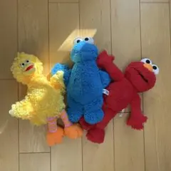 ビッグバード、クッキーモンスター、エルモ3体セット ぬいぐるみセサミストリート