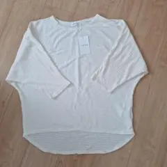 新品タグ付き　LEPSIM ボートネック五分袖Tシャツ ホワイト