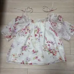 花柄 オフショルダー ブラウス 半袖のサムネイル