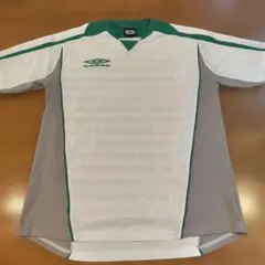UMBRO アンブロ 半袖 シャツ ホワイト グリーンのサムネイル