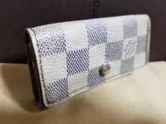 赤字価格‼️早い者勝ち❗鑑定済み。ルイヴィトンダミエアズール四連キーケース。良品