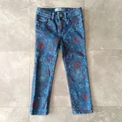 baby Gap スキニーパンツ 4Y 110 花柄 フラワー デニムパンツ