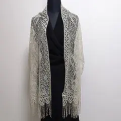 美品 ketty レース編み ストール ラメ ショール 結婚式 パーティー