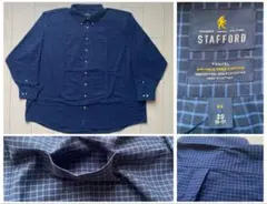 美品 j.c.penney b.d 長袖シャツ ネイビー ブルー 青紺 XXXL