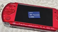 【ジャンク】Sony PSP-3000 本体 レッド メモリースティック付き