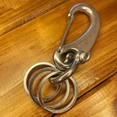A3 大ステンレス カラビナ　キーホルダー