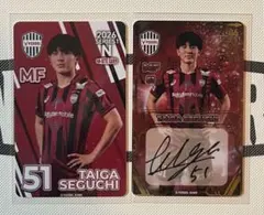 リ*ウ様 【2026】ヴィッセル神戸 オンサイトカード N＋SR 直筆サイン 瀬