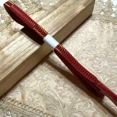 着物-帯締め802 【正絹】深紅×多色ライン 平組 上質 上品 和装小物