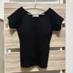 BONLECILL カップ付き バレエネック 半袖Tシャツ ブラック F