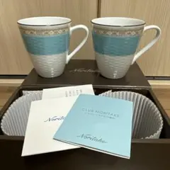 ノリタケ ハミングブルー マグペア