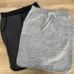UNIQLO ユニクロ スウェット スカート　裏起毛　　裏ボワ　M 2枚セット