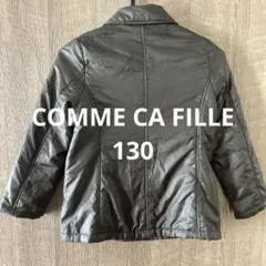 ダークブラウン ダブルブレスト 中綿コート