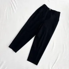 1382【ハナエモリゴルフ】ゴルフパンツ　L 黒　ウール　裏地　秋冬