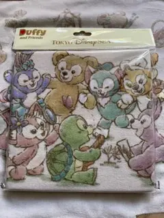 ディズニーシー　ウェアスマイルズグロウウォッシュタオル　ダッフィーフレンズ