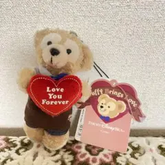 バレンタイン　ダッフィー　ぬいぐるみストラップ