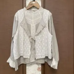 サマンサモスモス　kazumiコラボブラウス&ベスト2点セット