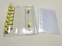 シール帳 バインダー A7 クリア ピンク 透明 シール収納 リフィル10枚付き