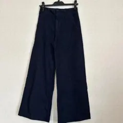 ユニクロ　ダークデニム ワイドパンツ ハイウエスト