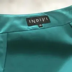 INDIVI ターコイズ フリルミニスカート 38のサムネイル