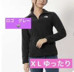 THE NORTH FACE ブラック フリース X L 【ロゴグレー】
