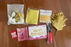 誕生日 数字バルーン　風船セット 6歳 ゴールド　お祝い