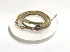 チャン ルー CHAN LUU レザー ブレスレット 茶系 銀製金具925 YS