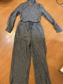 グレーストライプパンツセットアップ
