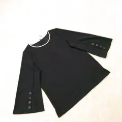 レディース トップス 七分袖 七分丈 丸襟 オフィスカジュアル キレイめ スーツ