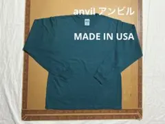 anvil アンビル MADE IN USA 後染め 長袖 Tシャツ M