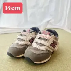 new balance ベビーシューズ 14cm グレー/ピンク