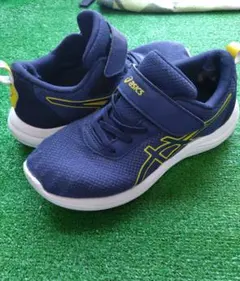 asics ネイビー/イエロー スニーカー 22.5
