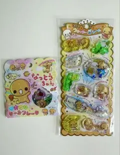 【2点セット】正規品 新品 なっとうちゃん ウォーターシール おはじき