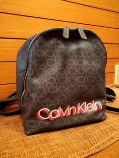 ★カルバンクライン リュック CKロゴ柄 ブラウン★