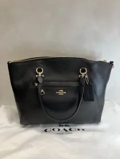 COACH コーチ レザー トートバッグ ブラック ゴールド金具 【a793】