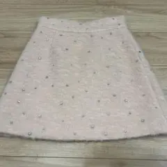 MIU MIU ビジュー付き モヘア ミニスカート 38