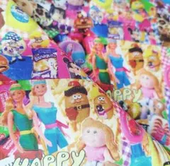 《50×70》Barbie バービー キャラクター ミックス はぎれ 布 生地