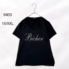 イネド 半袖Tシャツ 黒Tシャツ キラキラ カジュアル 日本製 春夏