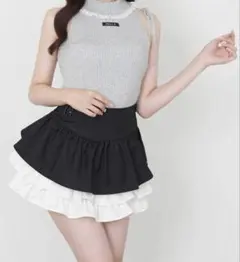 完売品Belle Charme Color Block Tiered Skirt - メルカリ