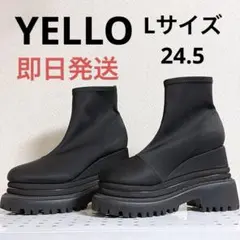 YELLO 厚底ショートブーツ ブラック Lサイズ 未使用✨YELLO 厚底ショートブーツ ブラック M - メルカリ