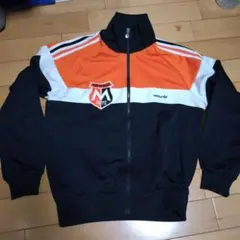 当時物レア adidasナイロンジャケット ネイビーデサント製 デッド 