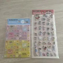 クレヨンしんちゃん タイルシール　ぷっくりステッカー　2点セット