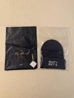 【新品】パンティーゲッツ ロゴニット帽 限定品　ゴルフ