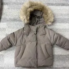 ZARA Kies　フード付きダウンジャケット ベージュ9-12 80サイズ