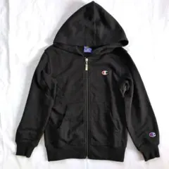 Champion ブラック ジップアップパーカー 130