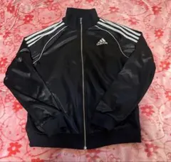 vintage adidas シルバーライントラックジャケット ブラックのサムネイル