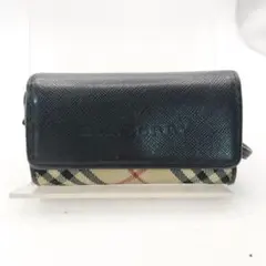 バーバリー　４連キーケース　ノバチェック　ブラック