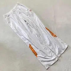 Sergio Tacchini トラックパンツ ホワイト オレンジ ライン L