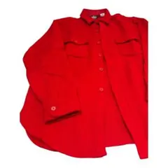 80s usa製 Woolrich wool shirt red