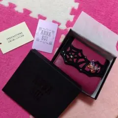 ANNA SUI 二つ折り財布 蝶 蜘蛛 クモの巣 モチーフ 希少 未使用のサムネイル